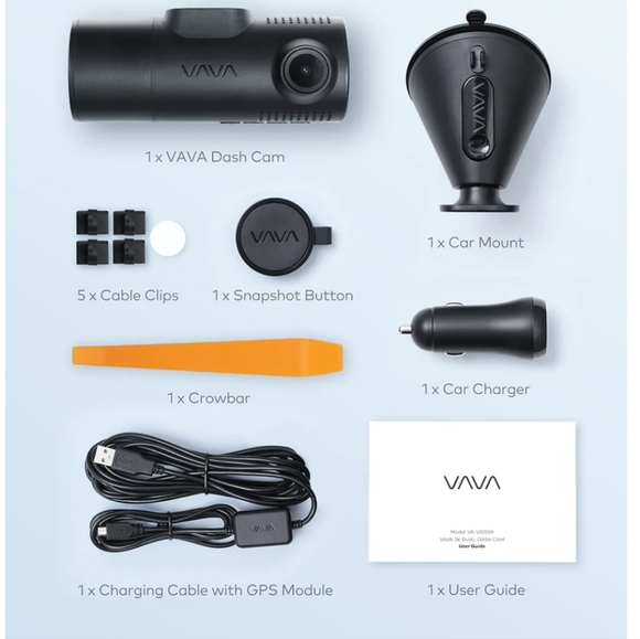 VAVA VA-VD009 2K Dual Dash Cam factory sealed - Picture 11 of 11